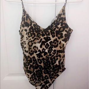 Leopard print body suit